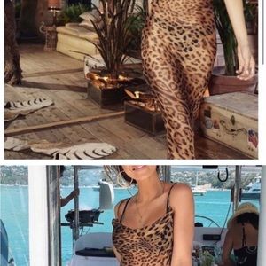 Rat and boa dress , Valentina is a semi-sheer leopard maxi